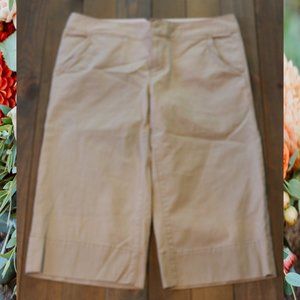 Banana Republic Stretch Tan Capris – Size 8